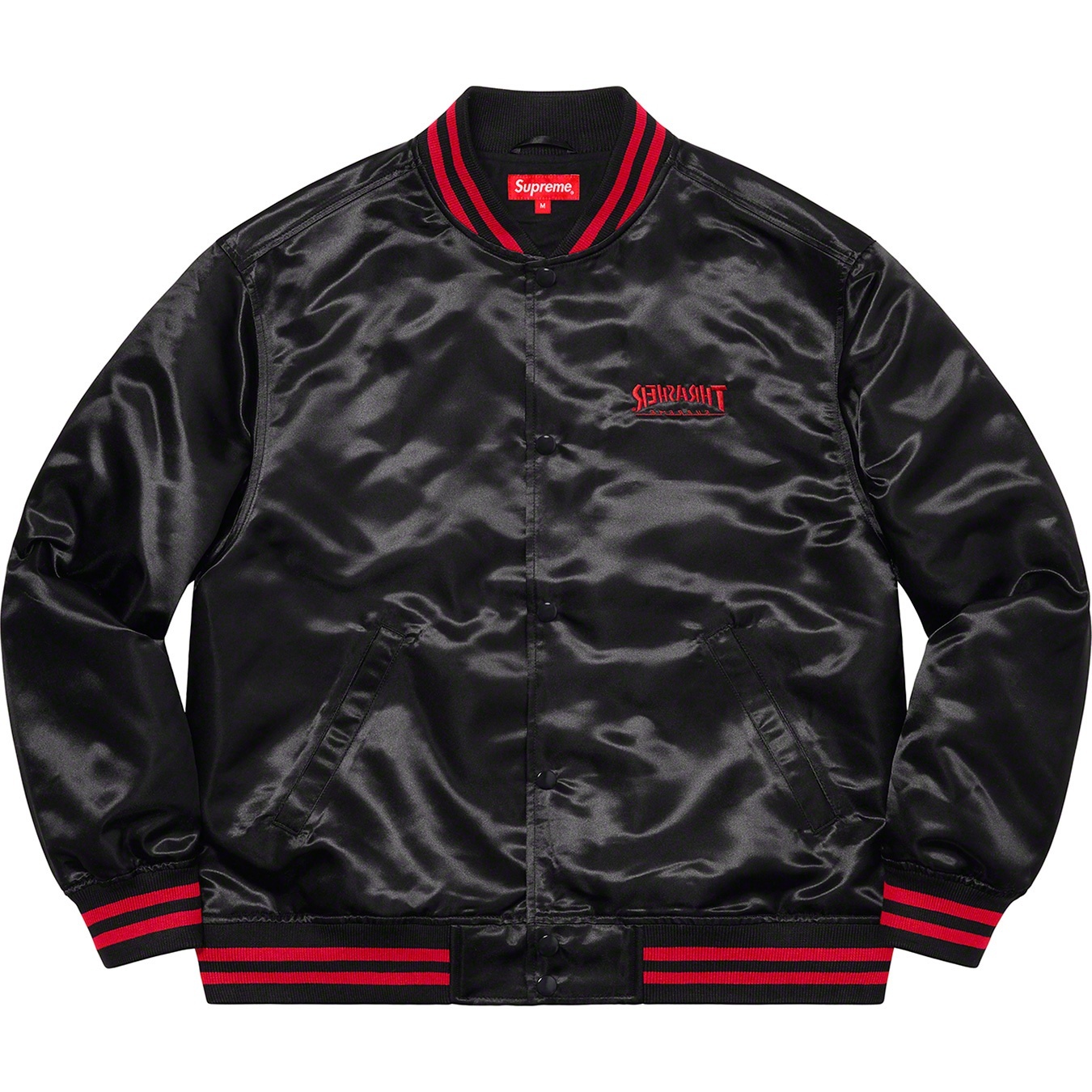 Supreme®/Thrasher® Satin Varsity Jacket view 2